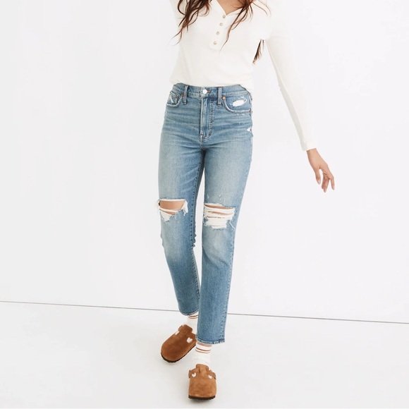 Madewell Denim - Madewell The Perfect Vintage Jean in Denman Wash distressed size 26